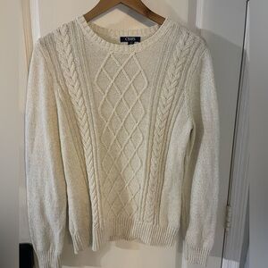 Chaps Ivory Cable Knit Women's Sweater